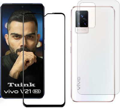 4 YARDS Front and Back Tempered Glass for Vivo V21(Pack of 1)
