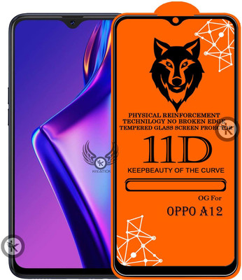 Kreatick Edge To Edge Tempered Glass for OPPO-A12(Pack of 1)