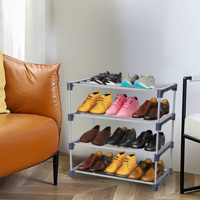 Flipkart Perfect Homes Studio Metal Shoe Stand(Blue, 4 Shelves, DIY(Do-It-Yourself))