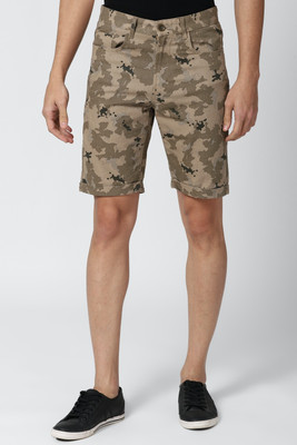 PETER ENGLAND Printed Men Brown Regular Shorts