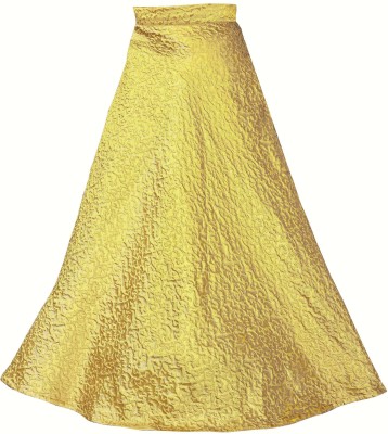 Sonu Creation Self Design Women Flared Yellow Skirt