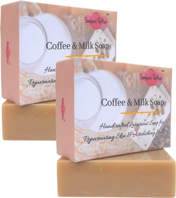 Soapure Tattva Coffee & Milk Handmade Beauty Soap with Goodness of Shea and Coco Butter (Pack of 2)(2 x 125 g)