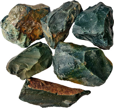 9dzine Bloodstone Crystal Raw Rough Stone 1 Kg, Bloodstone Gemstone for Healing,Vastu Regular Asymmetrical Crystal Stone(Green, Red 1 kg)