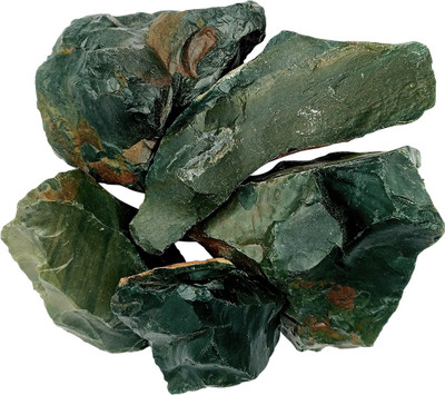 9dzine Bloodstone Raw Rough Stone 500 Gm,Bloodstone Raw Crystal Stone for Vastu,Healing Polished Asymmetrical Crystal Stone(Green 500 g)