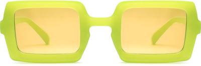 PETER JONES Retro Square Sunglasses(For Men & Women, Brown)