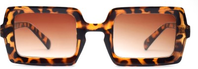 PETER JONES Retro Square Sunglasses(For Men & Women, Black)