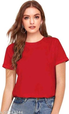 Timyka Casual Solid Women Red Top