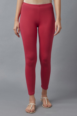 ELLEVEN Solid Women Red Tights
