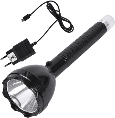 BRIGHT LIGHT ONLITE 2in1 800M Range Long Beam 4 Modes: High, Low, SOS, Table Lmp 50W LONG PRESS Torch(Black, 27 cm, Rechargeable)