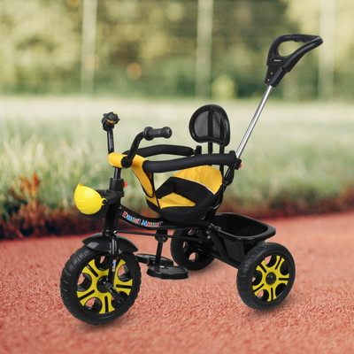 TOYSHOPPEE TriCycle for Kids with Parental /Push Handle for Kids TriCycle Baby Suitable for (1-5 Years) Tricycle(Yellow)