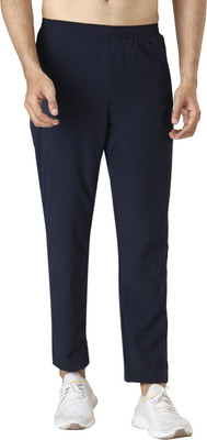 A K Sports Solid Men Dark Blue Track Pants