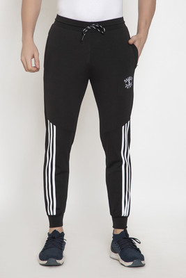 Proxima Striped Men Black Track Pants