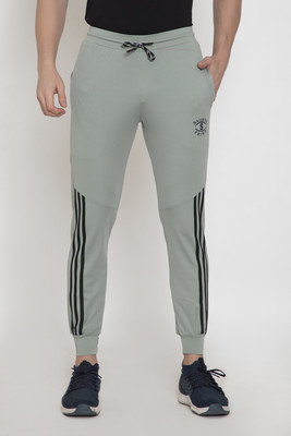 Proxima Striped Men Grey Track Pants