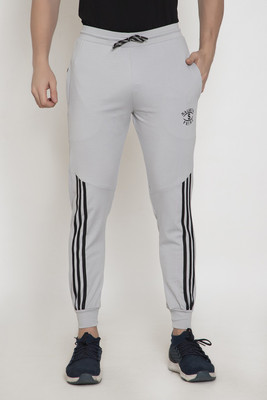 Proxima Striped Men Grey Track Pants