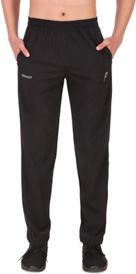 Tempest Solid Men Black Track Pants