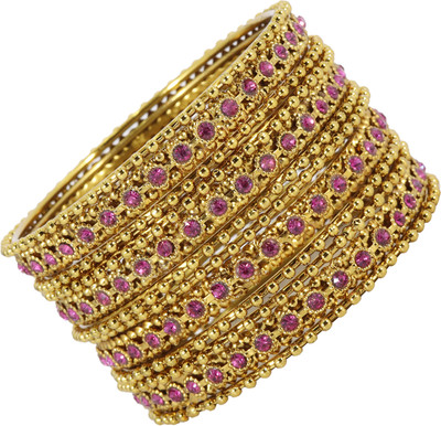 NMII Metal Zircon Bangle Set(Pack of 12)
