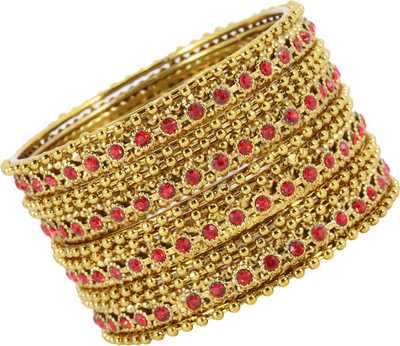 NMII Metal Zircon Bangle Set(Pack of 12)