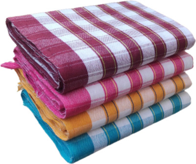 kakumanu Cotton 800 GSM Bath Gamcha Set(Pack of 4)
