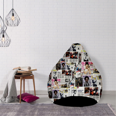 Flipkart SmartBuy XXL Tear Drop Bean Bag Cover  (Without Beans)(Multicolor)
