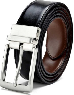 new pine Men Casual, Party, Evening, Formal Black, Brown Artificial Leather Reversible Belt