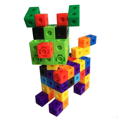 FOROLY 100 Pcs Unifix Cubes 2CM Size Interlocking Counting Cubes(Multicolor)