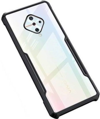 SILIBEE Back Cover for Vivo S1 Pro(Transparent, Black, Grip Case, Pack of: 1)