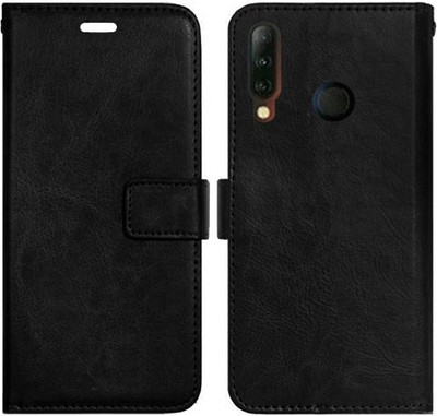 Realgo Flip Cover for Tecno Camon i4(Black, Pack of: 1)