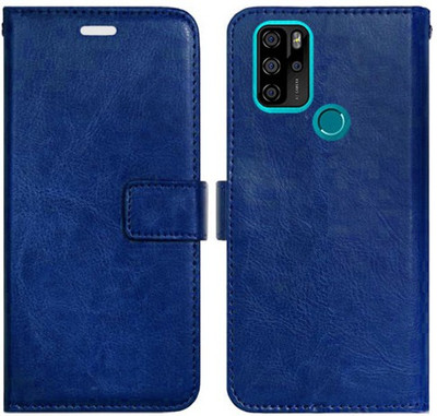 Realgo Flip Cover for Tecno Spark Go Plus(Blue, Pack of: 1)
