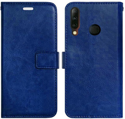 Realgo Flip Cover for Tecno Camon i4(Blue, Pack of: 1)