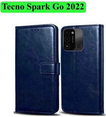Wynhard Flip Cover for Tecno Spark Go 2022(Blue, Grip Case, Pack of: 1)