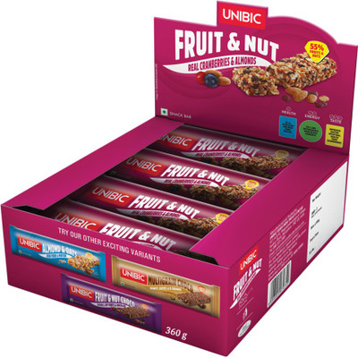 UNIBIC Snack Bar Fruit & Nut Box(360 g)