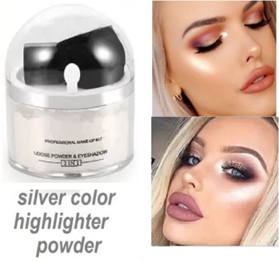 Latixmat Glitter highlighter powder silver pigment long lasting waterproof Highlighter(SILVER)