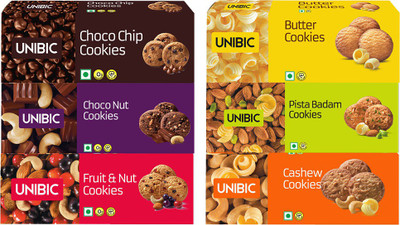 UNIBIC Display Cookies Pack, Assorted Biscuit(6 x 150 g)
