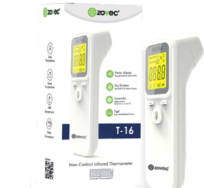 Zovec T-16 Non Contact Infrared Forehead Digital Fever Temperature For Kids Adults & babies Thermometer(White)
