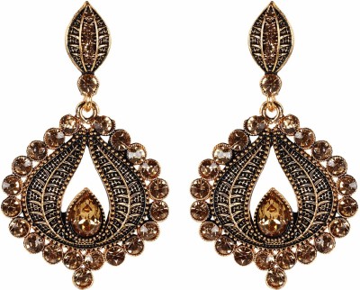 Angel In You Diva Style Cubic Zirconia Alloy Chandbali Earring