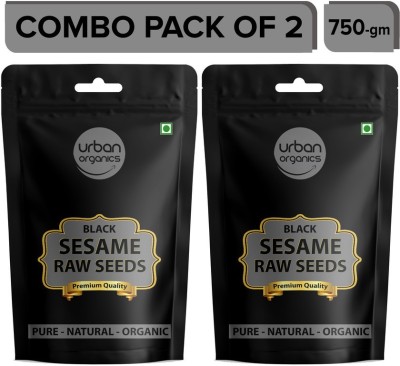 Urban Organics Combo of Black Sesame Seeds Fresh and Natural |Kaale Til| Kali Till Black Sesame Seeds(1500 g, Pack of 2)