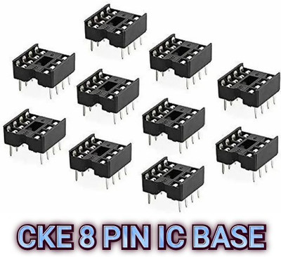 CKE 8 PIN DIP IC BASE - SOCKET FOR IC NE555 (PAKC OF 10 PCS) Electronic Components Electronic Hobby Kit