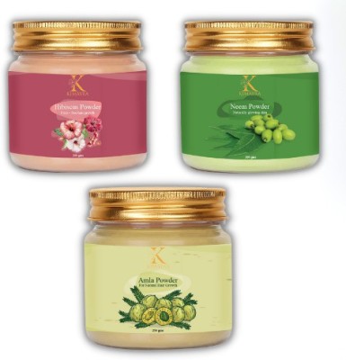 Kimayra World Pure Hibiscus ,Amla , Neem Powder For Skin Care(650 ml)