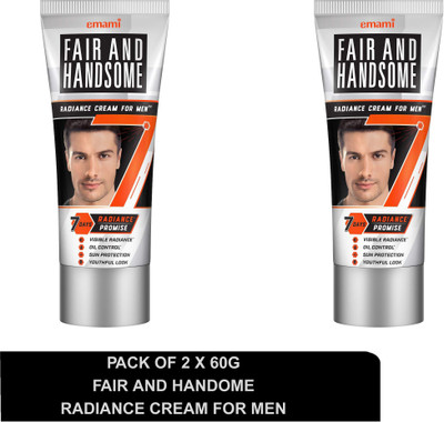 FAIR AND HANDSOME Radiance Cream For Men (Pack of 2 X 60G)(120 g)