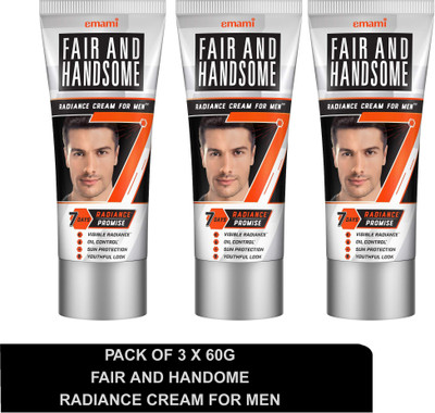 FAIR AND HANDSOME Radiance Cream For Men (Pack of 3 X 60G)(180 g)