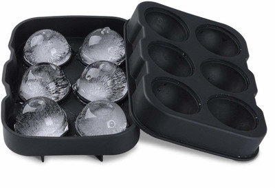 MoldBerry 6 Round Ice ball Ice cube Mould Multicolor Silicone Ice Ball Tray(Pack of1)
