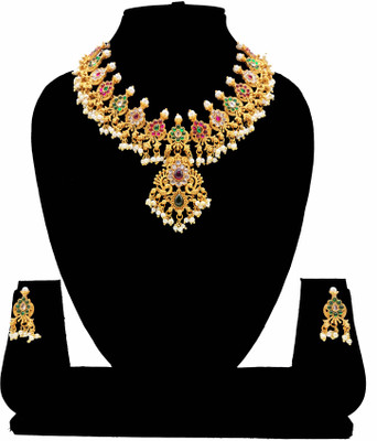 Sushi Alloy Gold-plated Multicolor Jewellery Set(Pack of 1)