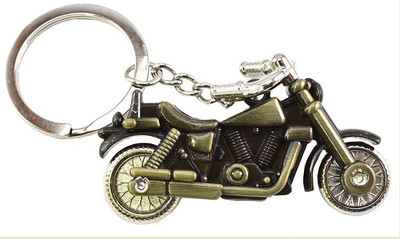WHITE POPCORN BIKE METAL GOLDEN Keychain &KEYRING Key Chain