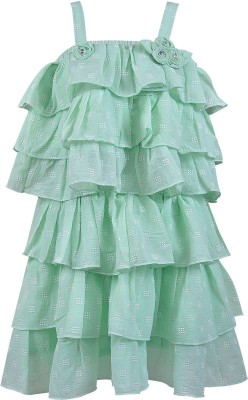 Wishkaro Baby Girls Casual Top Skirt(Sea Green)