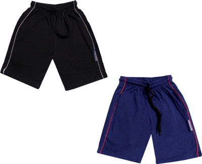IndiWeaves Short For Boys & Girls Casual Solid Pure Cotton(Multicolor, Pack of 2)