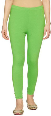 Lyra Ankle Length  Ethnic Wear Legging(Light Green, Solid)