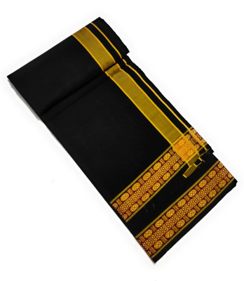 shershaan Solid Black Lungi