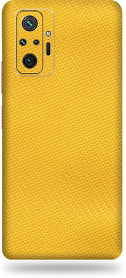 TJ CREATION Redmi Note 10 Pro Max Mobile Skin(Ultra Super Yellow Carbon Fiber Skin With High Matte Finish.)