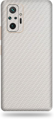 TJ CREATION Redmi Note 10 Pro Max Mobile Skin(Ultra Super White Carbon Fiber Skin With High Matte Finish.)