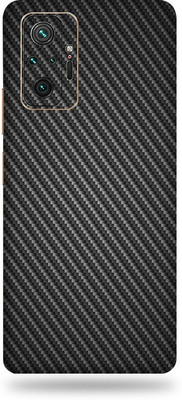 TJ CREATION Redmi Note 10 Pro Max Mobile Skin(Ultra Super Black Carbon Fiber Skin With High Matte Finish.)